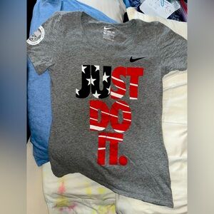 Women’s Nike Small Patriotic Red, White, Blue (4th of July) & Grey TShirt